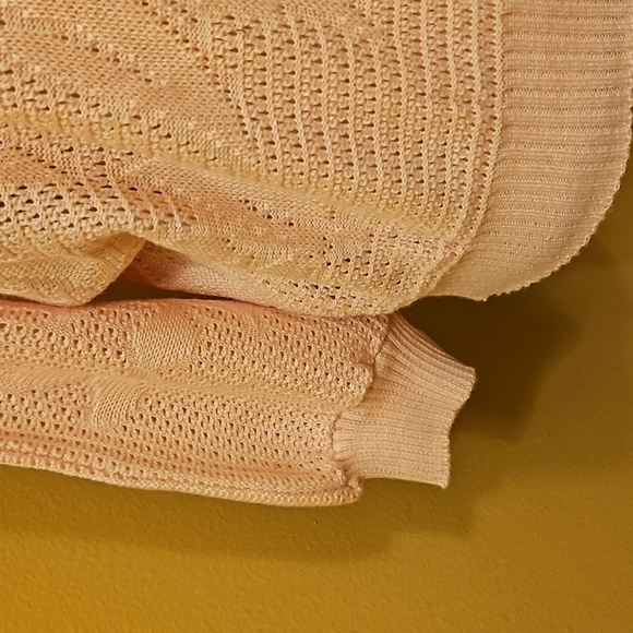 VINTAGE KENETH TOO SWEATER TURTLE NECK PINK FLORAL 100% ACRYLIC NO SIZE TAG - Picture 4 of 9